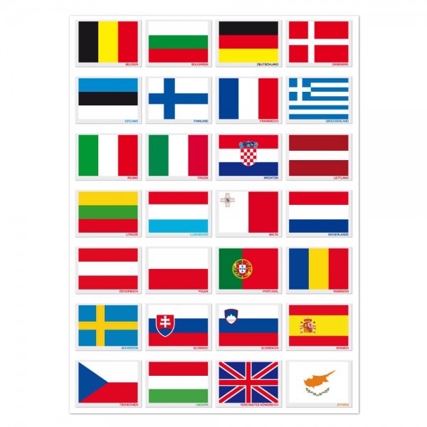 Flagge - Übersicht Europa (A3)